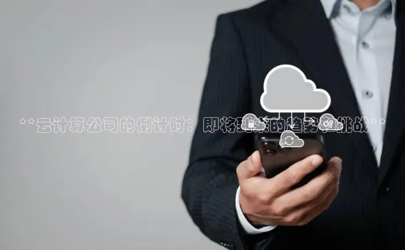 金年会官网登录入口滴滴出行**云计算公司的倒计时：即将到来的趋势和挑战**